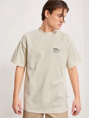 Dr Denim ‘TROOPER TEE’ Graphic Cream T-shirt SIZE M
